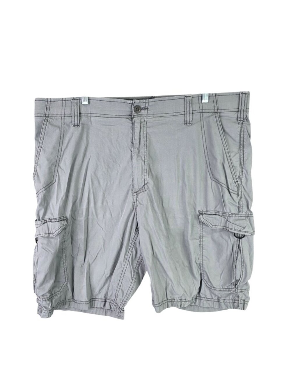 Mens Lee Extreme Motion Gray Cargo Shorts Cotton Blend Stretch 10.5" Inseam 38